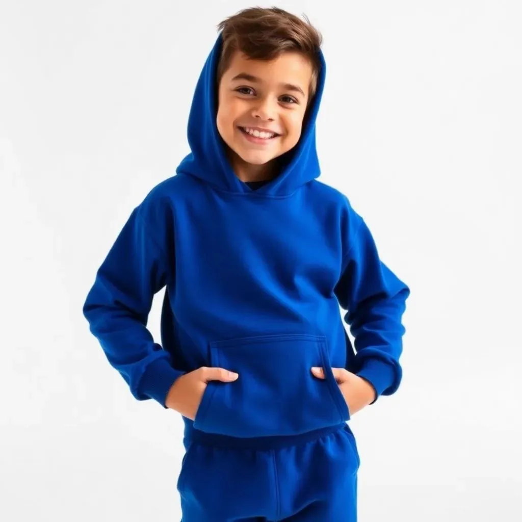 Blue jogger kids streetwear outfit set